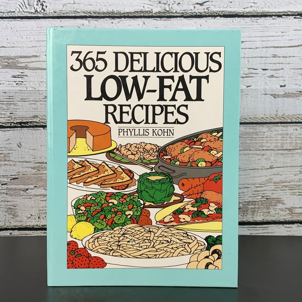 365 Delicious‎ Low-Fat Recipes Cookbook Phyllis Kohn Washable Cover [1995]